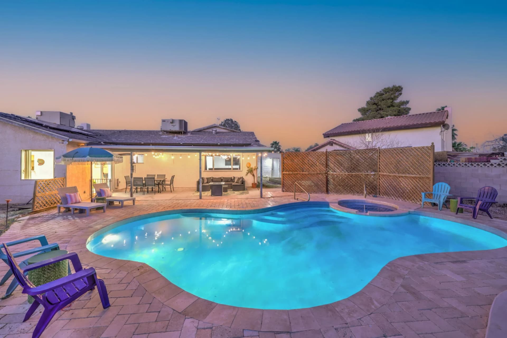 70s Villa! Heated Pool+Spa, Basketball, Pickleball